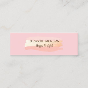 Moderne Elegant Stilvolle Pinselstriche Stroke Mini Visitenkarte