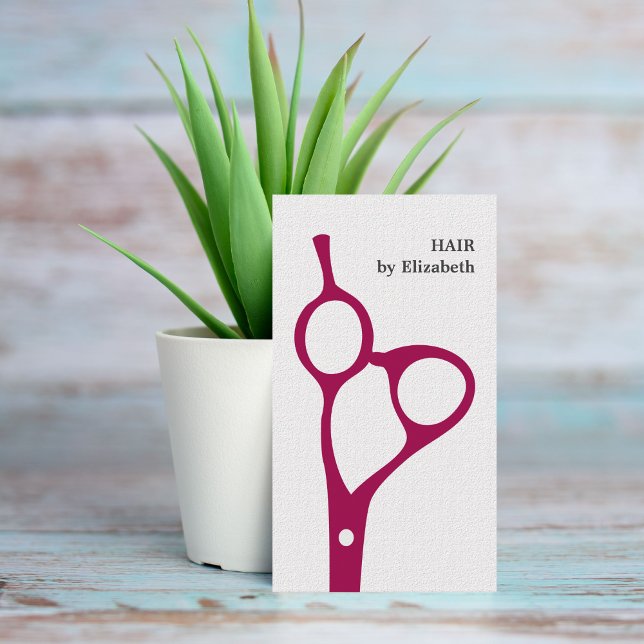 Moderne Elegant Texture White Hair Stylist Visitenkarte (Von Creator hochgeladen)