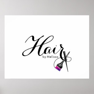 Moderne Elegant White Hair Stylist Poster