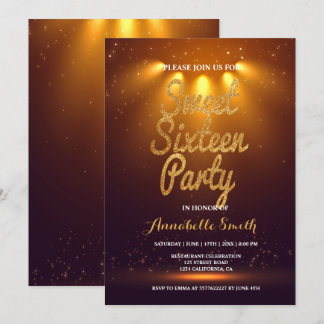 Moderne, elegante 16 Einladung