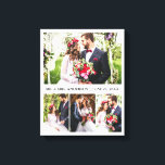 Moderne elegante 4 Fotos Collage Wedding Leinwanddruck<br><div class="desc">Moderne 4 Foto Collage Wedding Leinwand Print</div>