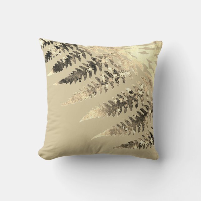 Moderne elegante Abstrakte Beige Wasserfarbenfrohe Kissen (Vorderseite)