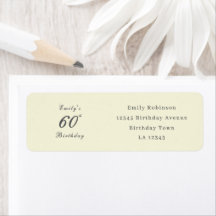 Moderne elegante Adresse zum 60. Geburtstag