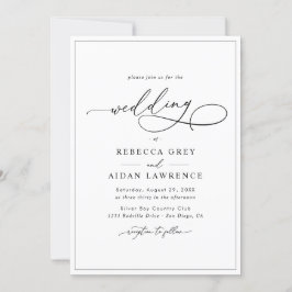 Moderne, elegante, alleinstehende grüne Hochzeit Einladung