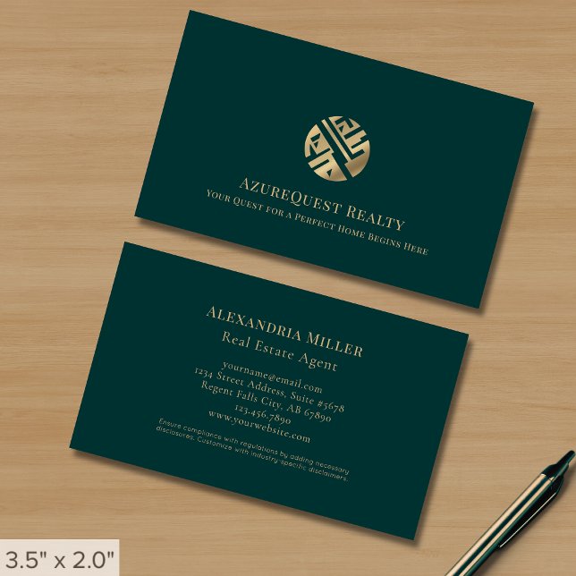 Moderne elegante Anwesen Business Cards Visitenkarte (Von Creator hochgeladen)