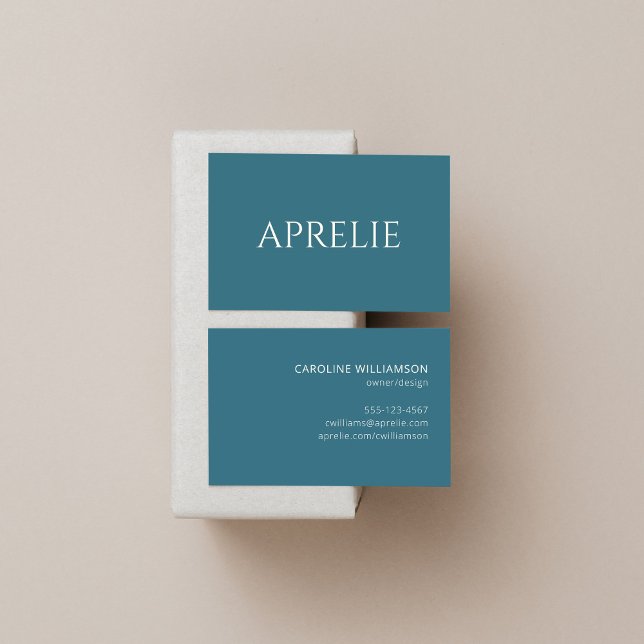 Moderne Elegante Aquamarin Blaue Creative Beruflic Visitenkarte (Von Creator hochgeladen)