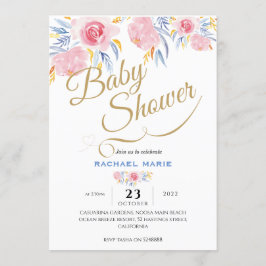 Moderne Elegante Babydusche Einladungen Mädchen