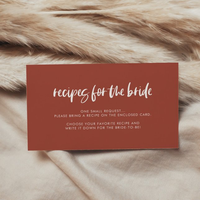 Moderne, elegante Backsteine Rezept-Karte Begleitkarte (Von Creator hochgeladen)