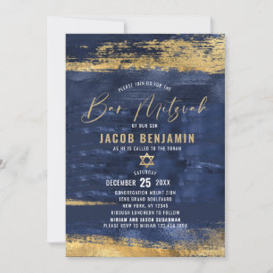 Moderne elegante Bar Mitzvah Einladung
