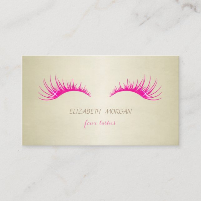 Moderne Elegante Beruflich-Lashes Visitenkarte (Vorderseite)