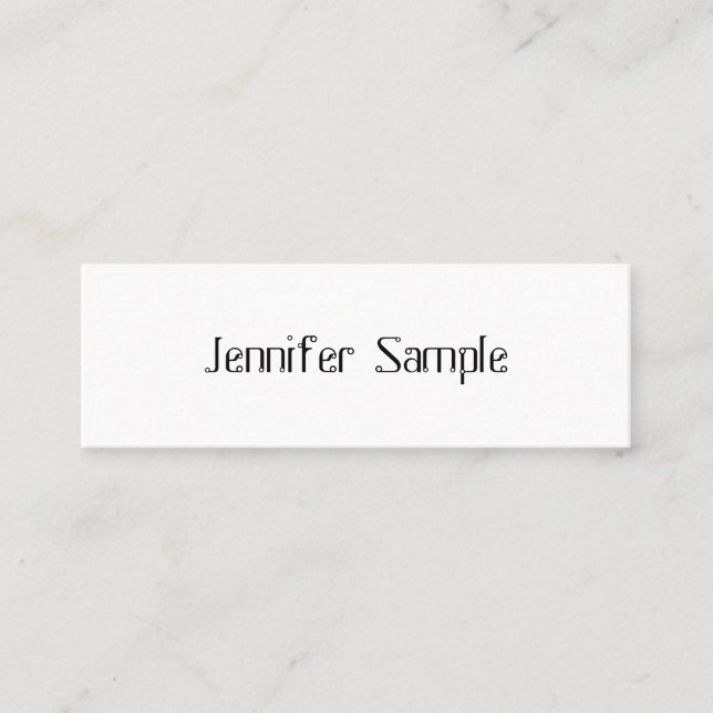 Moderne elegante Berufliche minimalistische Vorlag Mini Visitenkarte (Vorderseite)