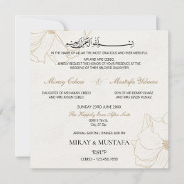 Moderne elegante Bismillah islamische Hochzeit Einladung