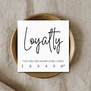 Moderne elegante Black and White Loyalty Card Treuekarte