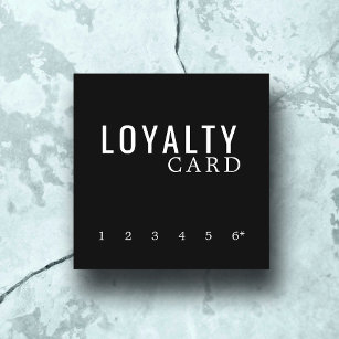 Moderne elegante Black and White Loyalty Card Treuekarte