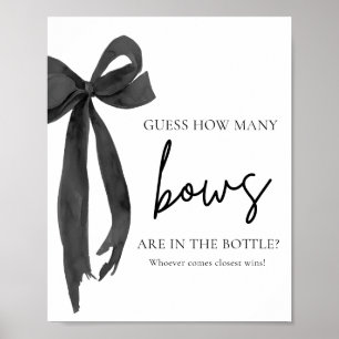 Moderne elegante Black Bow schätzt, wie viele Bows Poster