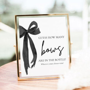 Moderne elegante Black Bow schätzt, wie viele Bows Poster