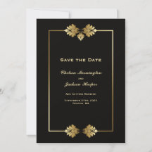 Moderne elegante Black Gold Wedding