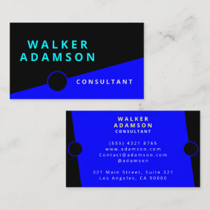 Moderne elegante Blau & Schwarz Visitenkarte