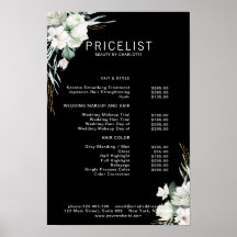 Moderne, elegante Blume, Preisliste