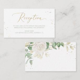 Moderne elegante Blumengrün Hochzeitsempfehlung Begleitkarte