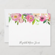Moderne Elegante Blütenpinke Pastel Wasserfarbene 