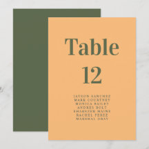 Moderne elegante Boho-Sitznummer