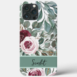 Moderne elegante bordeauxfarbene Rose Blume Case-M Case-Mate iPhone Hülle