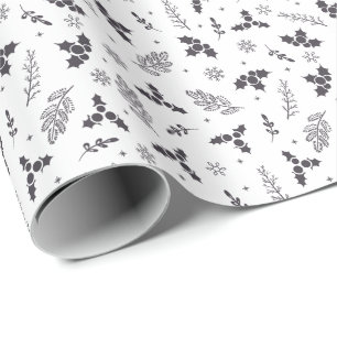 Moderne elegante botanische Weihnachtsgeschenke Geschenkpapier