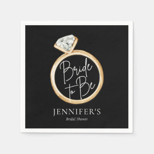Moderne elegante Braut Bridal Shower Serviette