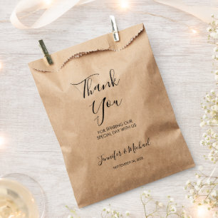Moderne elegante Braut und Bräutigam Vielen Dank f Geschenktütchen