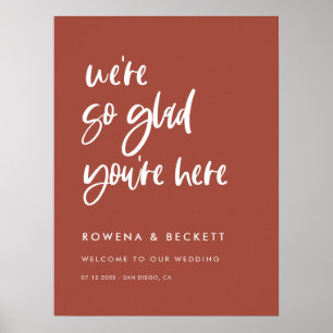 Moderne elegante Burnt Backsteine So froh, dass Si Poster