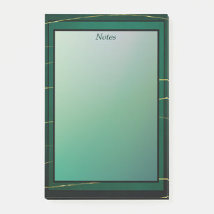 Moderne Elegante Chic Green und Gold Post-it Klebezettel