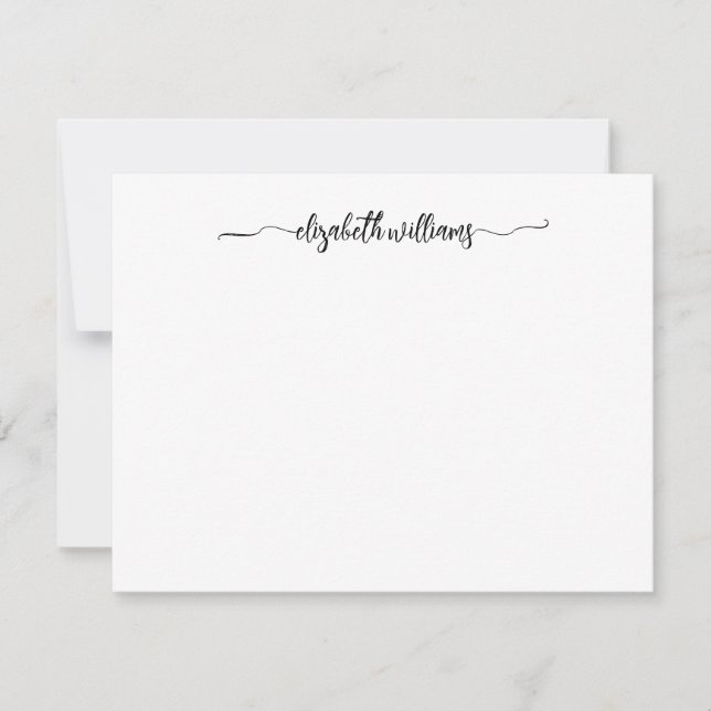 Moderne Elegante Chic Script Kalligraphie Mitteilungskarte (Vorderseite)