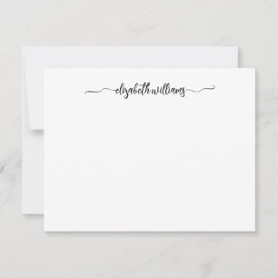 Moderne Elegante Chic Script Kalligraphie Mitteilungskarte