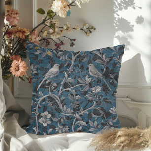 Moderne elegante Chinoiserie-Blumenmuster Kissen
