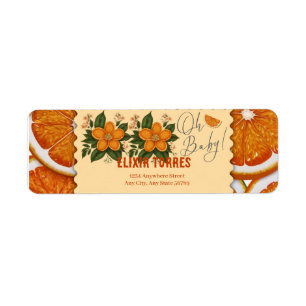 Moderne elegante Citrus Orange Babydusche