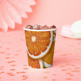 Moderne elegante Citrus Orange Babydusche Pappbecher