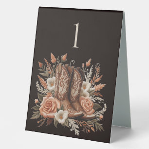 Moderne elegante Country Western-Blumen Tischaufsteller