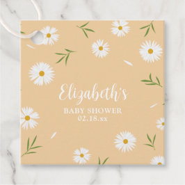 Moderne Elegante Daisies Gender Neutral Baby Showe Geschenkanhänger