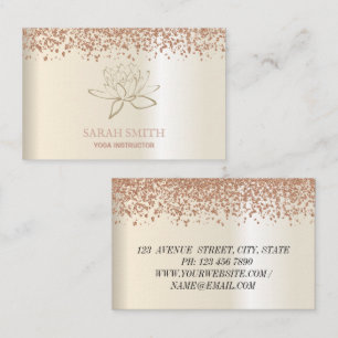 Moderne elegante Diamanten der goldenen Rose Busin Visitenkarte