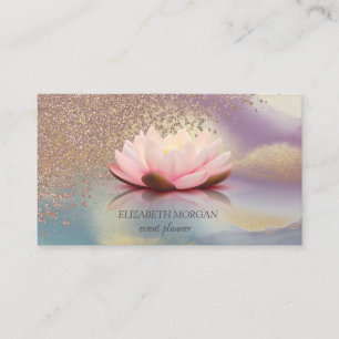 Moderne elegante Diamanten-Lotos-Glitter-Holografi Visitenkarte