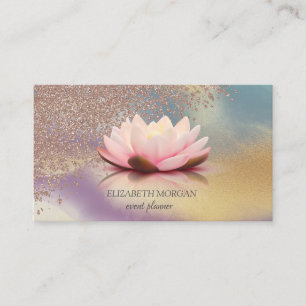 Moderne Elegante Diamanten Lotus Farbige Visitenkarte