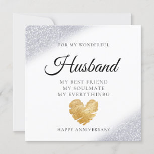 Moderne elegante Ehemannskarte Dankeskarte