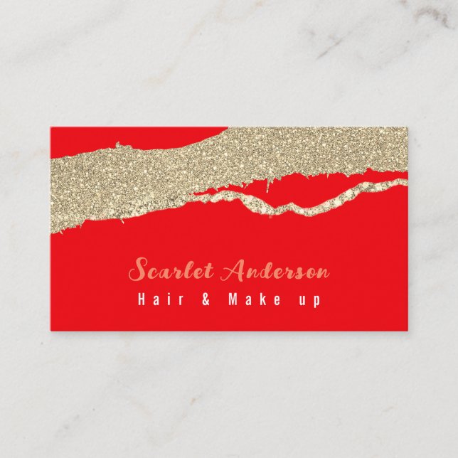 Moderne, elegante, einfache Glitterie Visitenkarte (Vorderseite)