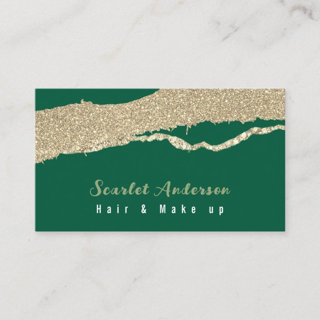 Moderne, elegante, einfache Glitterie Visitenkarte (Vorderseite)