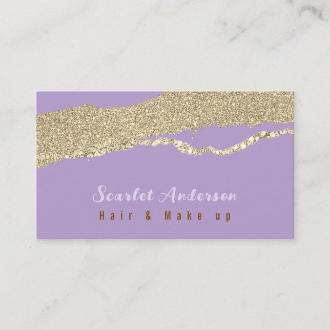 Moderne, elegante, einfache Glitterie Visitenkarte (Vorderseite)