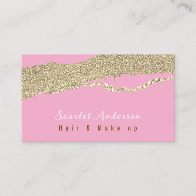 Moderne, elegante, einfache Glitterie Visitenkarte (Vorderseite)