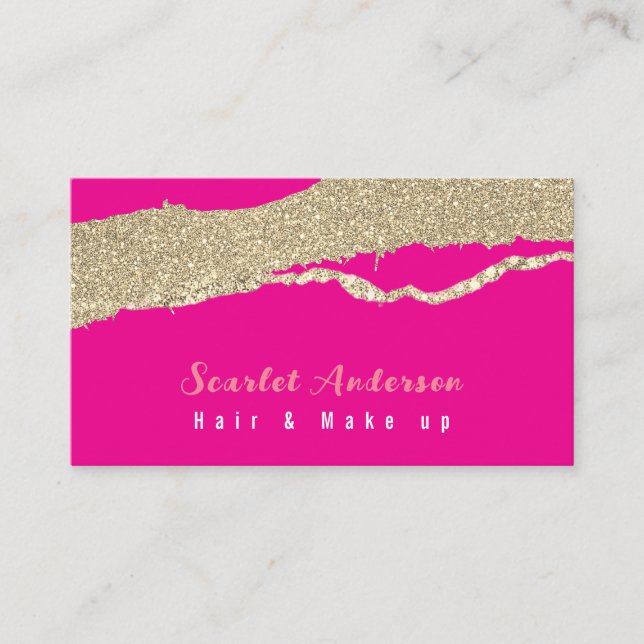 Moderne, elegante, einfache Glitterie Visitenkarte (Vorderseite)