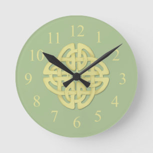 Moderne elegante einfache keltische minimalistisch runde wanduhr