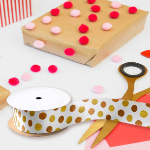 Moderne elegante, einfache, klassische weiße Goldp Satinband